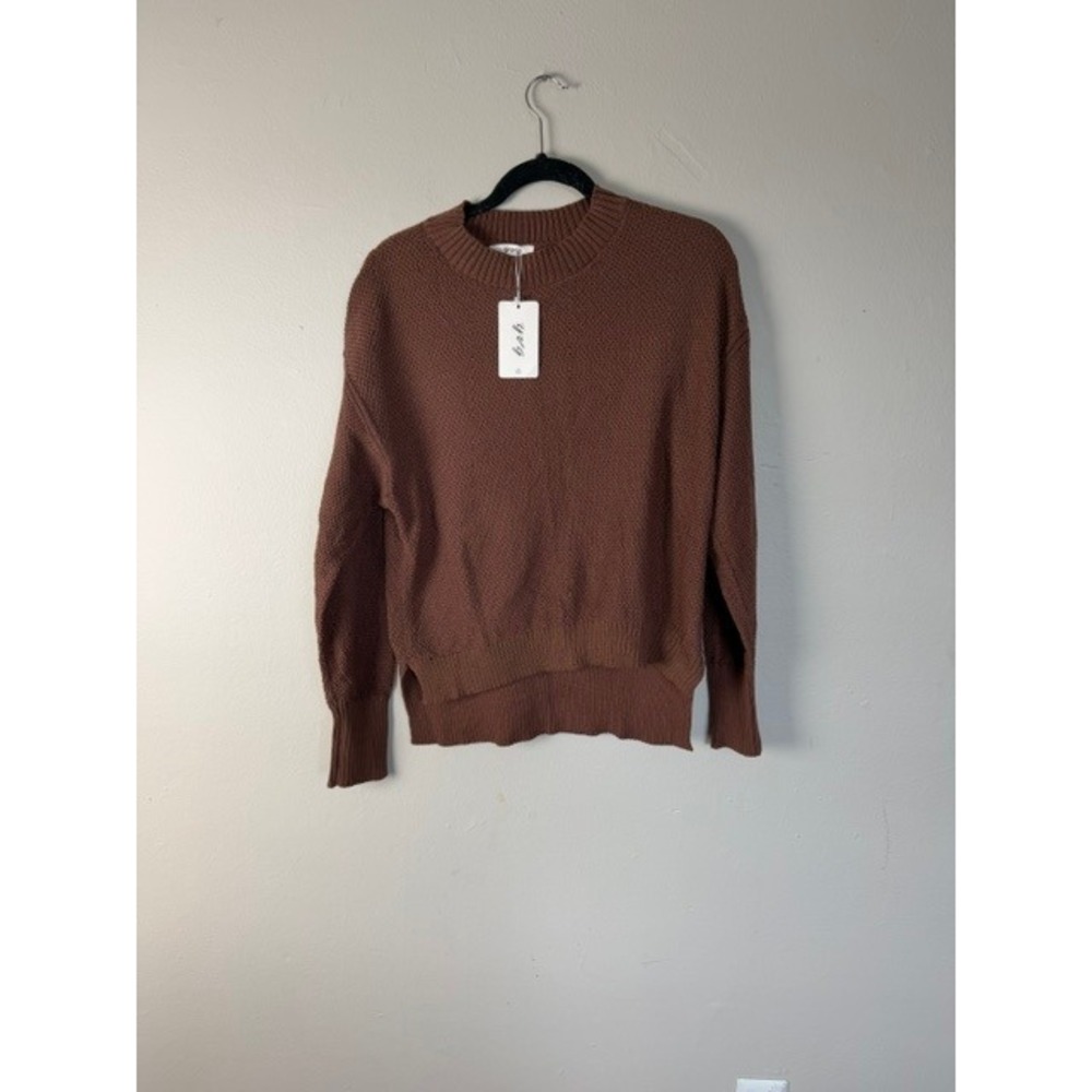 Vici Womens Brown Knit 2 Piece Set Sweater and Midi Skirt Size Medium NWT